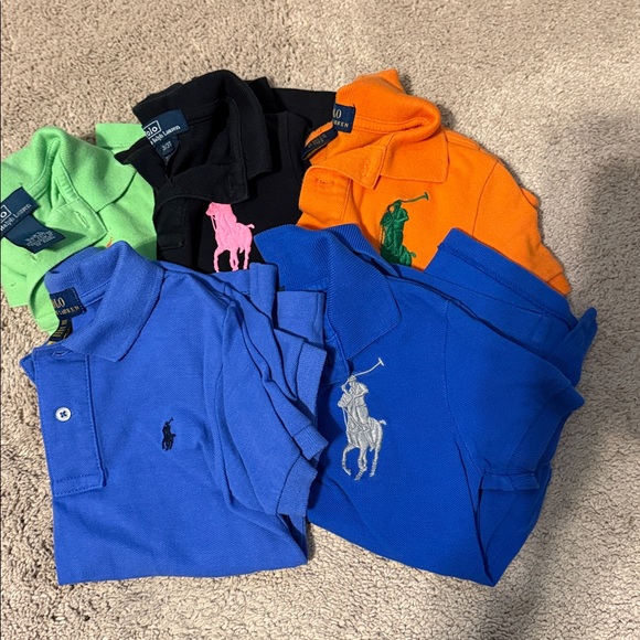Ralph Lauren Vibrant Polo Shirt Set - Blue, Green, Orange, Black